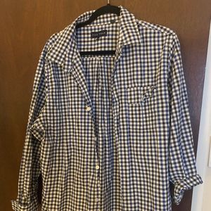 Men's Long Sleeved Gingham Shirt